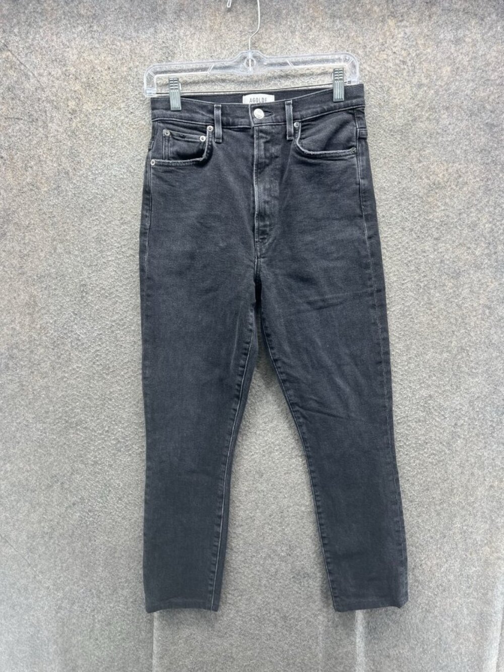 AGOLDE Jeans Womens 27 Gray Charcoal Wash High Rise Slim Skinny Denim Pants